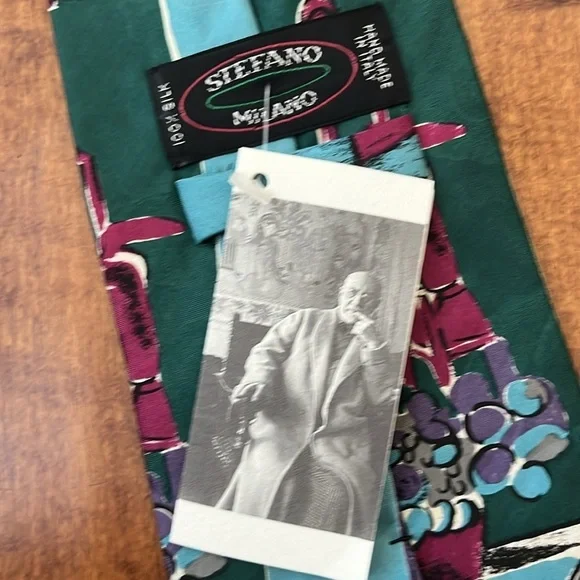 NWT Stefano Milano Silk Henry Matisse Pictures Tie Made in Italy